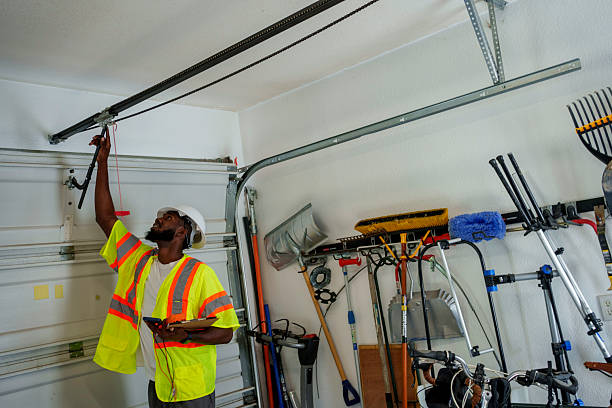 Professional Garage Door Repair technician working in Rush Springs, OK